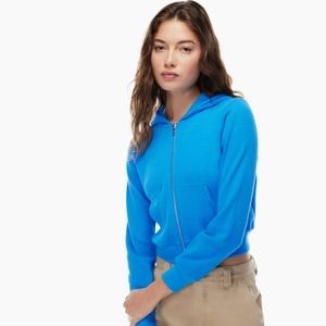 Tna Waffle Zip Hoodie - Brilliant Blue